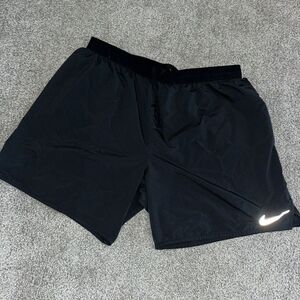 Nike Black work out 3 pocket sport gym reflective tennis training running shorts